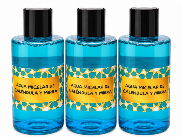 Agua micelar de Caléndula y Mirra.